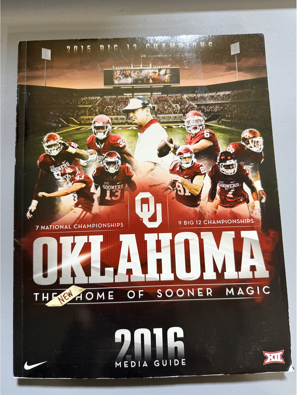 2016 Oklahoma Sooners Football Media Guide Baker Mayfield Bob Stoops NCAA Big 12